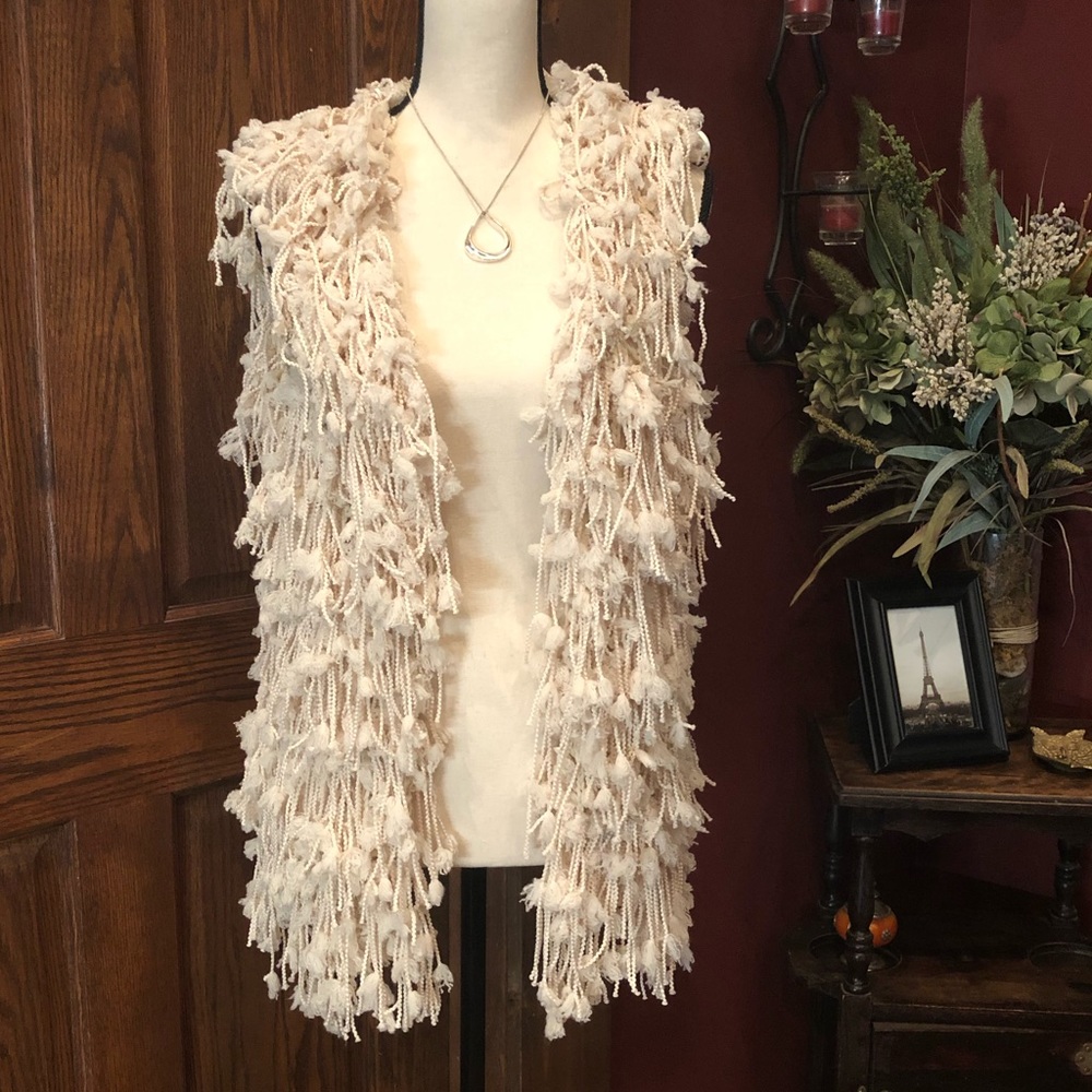 All the Frills Ivory Knit Knotted Vest